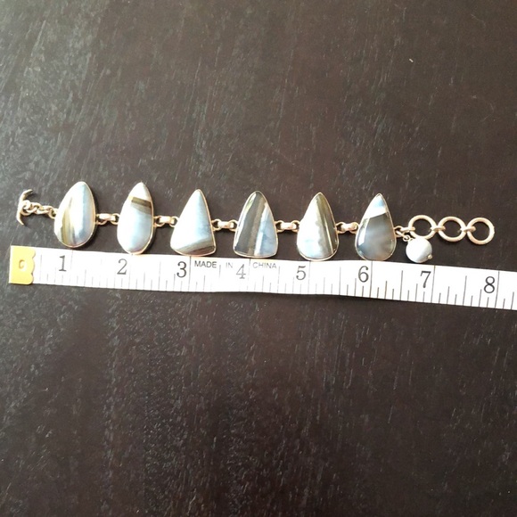 Owyhee opal sterling silver bracelet - Picture 7 of 10